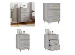 Vidaxl Comodino Grigio Sonoma 40X40X66 Cm Materiale A Base Di Legno - Comodino - Comodini - Armadio - Comodino