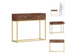 Vidaxl Tavolino 90×30×75 Cm In Legno Massiccio Di Mango - Tavolini