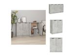 Vidaxl Credenze 2 Pezzi Grigio Cemento 60X30X70 Cm Materiale Legno - Credenze