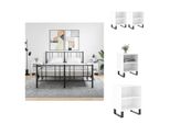 Vidaxl Comodini 2 Pz. Bianco Lucido 40X30X50 Cm Materiale A Base Di Legno - Comodini