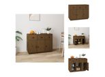 Vidaxl Credenza Marrone Miele 100X40X75 Cm In Legno Di Pino Massiccio - Credenze