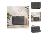 Vidaxl Credenza Grigia 100X40X75 Cm In Legno Di Pino Massiccio - Credenze