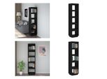 Vidaxl Libreria/Divisorio Nero 40X35X167 Cm In Pino Massiccio - Libreria - Librerie - Libreria In Legno - Divisorio Per Ambienti