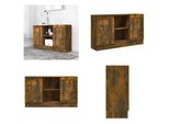 Vidaxl Credenza Rovere Fumé 120X30,5X70 Cm Materiale Legno - Credenza - Credenze - Cassettiere - Cassettiere