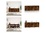 Vidaxl Credenze 3 Pz. Rovere Affumicato 60X35X70 Cm Materiale A Base Di Legno - Credenza - Credenze - Armadio - Armadio Portaoggetti