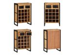 Vidaxl Portabottiglie Per 16 Bottiglie In Legno Massiccio Di Mango - Portabottiglie Per Vino - Portabottiglie Per Vino - Portabottiglie Per Vino