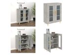 Vidaxl Credenza Grigio Cemento 69,5X34X90 Cm In Legno - Credenza - Credenza - Credenza - Credenza - Credenza