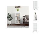 Vidaxl Credenza Bianca Lucida 34,5X32,5X90 Cm Materiale Legno - Credenze