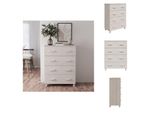 Vidaxl Credenza Hamar Bianco 79X40X103,5 Cm Pino Massiccio - Credenze