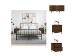 Vidaxl Comodini 2Pz. Marrone Effetto Rovere 40X35X47,5Cm Materiale Legno - Comodini