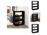 Vidaxl Libreria/Divisorio Nero 80X35X103 Cm In Legno Di Pino Massiccio - Librerie E Scaffali