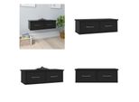 Vidaxl Scaffale A Muro Nero 60X26X18,5 Cm Materiale A Base Di Legno - Scaffale A Cassetto - Scaffale A Cassetto - Scaffale A Muro - Scaffale A Muro