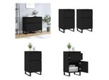 Vidaxl Credenze 2 Pezzi Nero 40X35X70 Cm In Legno - Credenza - Credenze - Cassettiera - Credenza