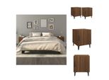 Vidaxl Comodini 2 Pz. Legno Ingegnerizzato Effetto Rovere Marrone - Comodini
