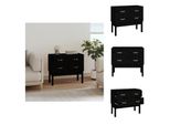 Vidaxl Armadio Console Nero 90X40X78 Cm Pino Massiccio - Credenze