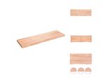 Vidaxl Mensola A Muro Marrone Chiaro 160X50X(2-6) Cm In Legno Massiccio Trattato Con Rovere - Mensole A Muro
