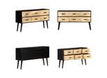 Vidaxl Credenza 110X33X64 Cm In Legno Massiccio Mango - Credenza - Credenze - Credenza In Legno - Credenze In Legno