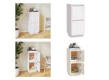 Vidaxl Credenza Bianca 31,5X34X75 Cm In Pino Massiccio - Credenza - Credenza - Armadio - Armadio Portaoggetti