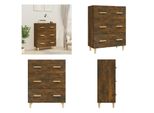 Vidaxl Credenza In Rovere Fumé 70X34X90 Cm In Legno - Credenza - Credenza - Armadio - Armadio Portaoggetti