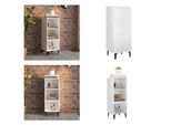 Vidaxl Credenza Bianca Lucida 34,5X32,5X90 Cm In Legno - Credenza - Credenze - Credenza - Armadietto