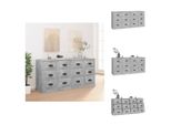 Vidaxl Credenze 2 Pezzi. Materiale A Base Di Legno Grigio Cemento - Credenze