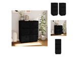 Vidaxl Credenze 2 Pezzi Nero 32X34X75 Cm In Legno Di Pino Massiccio - Credenze