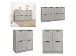 Vidaxl Credenze 2 Stk Betongrau 60X30X70 Cm Holzwerkstoff - Credenza - Credenze - Schrank - Lagerschrank