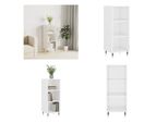 Vidaxl Credenza Bianca Lucida 34,5X32,5X90 Cm In Legno - Credenza - Credenze - Armadio - Armadio Portaoggetti