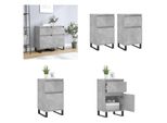 Vidaxl Credenze 2 Pezzi Grigio Cemento 40X35X70 Cm Materiale A Base Di Legno - Credenza - Credenze - Cassettiera - Credenza