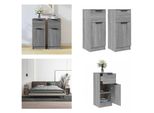 Vidaxl Credenze 2 Stk. Grau Sonoma 30X30X70 Cm Holzwerkstoff - Credenza - Credenze - Schrank - Lagerschrank