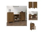 Vidaxl Credenze 2 Pz. Marrone Miele 40X35X80 Cm In Legno Di Pino Massiccio - Credenze