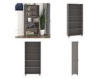 Vidaxl Credenza Hamar Massivholz Kiefer Hellgrau - Credenza - Credenze - Credenza Massivholz - Credenza Holz