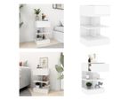 Vidaxl Comodino Bianco Lucido 40X35X65 Cm In Legno - Comodino - Comodini - Cassettiera - Armadi Da Notte