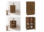 Vidaxl Credenza Marrone Miele 67X40X108,5 Cm Pino Massiccio - Credenza - Credenze - Credenza - Armadio
