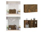 Vidaxl Credenza Rovere Fumé 120X36X69 Cm Materiale Legno - Credenza - Credenze - Armadio - Armadio Portaoggetti
