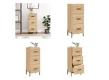 Vidaxl Credenza Rovere Sonoma 34,5X34X90 Cm Materiale Legno - Credenza - Credenze - Armadio - Credenza