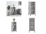 Vidaxl Credenza Grigio Cemento 34,5X32,5X90 Cm In Legno - Credenza - Credenze - Armadio - Armadio Portaoggetti