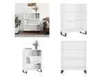 Vidaxl Armadio A Ripiani Bianco Lucido 69,5X32,5X90 Cm In Legno - Armadio A Ripiani - Armadio A Ripiani - Armadio A Ripiani - Libreria