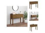 Vidaxl Consolle Marrone Miele 100X35X75 Cm In Legno Di Pino Massiccio - Tavolini