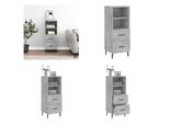 Vidaxl Credenza Grigio Cemento 34,5X34X90 Cm In Legno - Credenza - Credenze - Armadio - Credenza