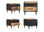 Vidaxl Comodino 40X40X35 Cm Legno Di Mango Grezzo - Comodino - Comodini - Comodino Di Legno - Comodini Di Legno