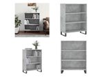 Vidaxl Armadio A Ripiani Grigio Cemento 69,5X32,5X90 Cm In Legno - Armadio A Ripiani - Armadio A Ripiani - Armadio A Ripiani - Libreria