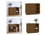 Vidaxl Credenza Marrone Miele 98,5X40X75 Cm Pino Massiccio - Credenza - Credenze - Armadio - Armadio Portaoggetti