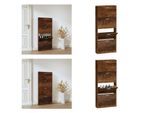 Vidaxl Scarpiera In Rovere Fumé 59X17X150 Cm In Legno - Scarpiera - Ripiani Per Scarpe - Armadio Per Scarpe - Armadio Per Scarpe
