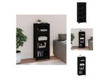 Vidaxl Libreria Nera 50X35X125,5 Cm In Legno Di Pino Massiccio - Librerie E Scaffali