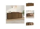 Vidaxl Credenza Marrone Miele 164X37X68 Cm In Legno Di Pino Massiccio - Credenze