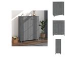 Vidaxl Scarpiera Hamar Grigio Scuro 85X40X108 Cm In Legno Di Pino Massiccio - Scarpiere E Armadietti