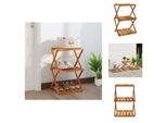 Vidaxl Scaffale Pieghevole A 3 Ripiani Marrone 43X31X63 Cm In Legno Massiccio Di Acacia - Librerie E Scaffalature
