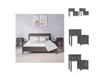 Vidaxl Comodini 2 Pz. Grigio 79,5X38X65,5 Cm In Pino Massiccio - Comodini