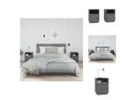 Vidaxl Comodini 2 Pz. Grigio 40X34X55 Cm In Pino Massiccio - Comodini